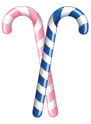 blue & pink cand canes